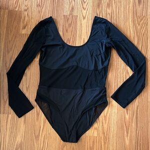 Parade Mesh Cut Out Black Bodysuit Women's size L